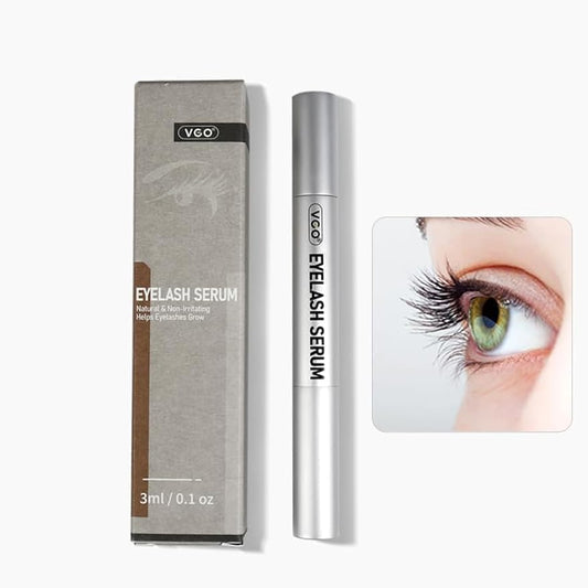 VGO Eyelash Growth Serum and Brow Enhancer Lash Enhancing Serum for Fuller & Longer Looking Eyelash & Eyebrow, Natural Ingredients, 3ml / 0.1oz